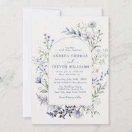 Watercolor Wildflower Floral Wedments Convites