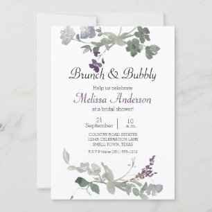 Watercolor Wildflower Lavanda Bridal Brunch