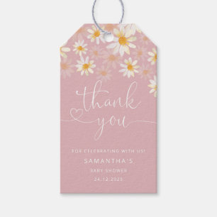 Watercolor Wildflower Obrigado Etiqueta