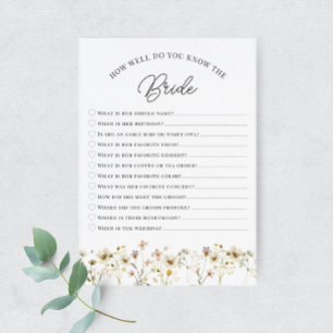 Watercolor Wildflower que conhece o Cartão