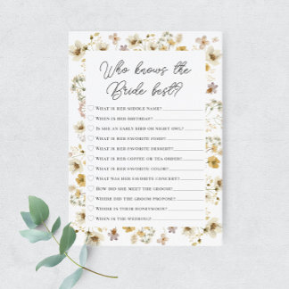 Watercolor Wildflower que conhece o Cartão