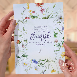 Watercolor Wildflower Scripting Bulletin