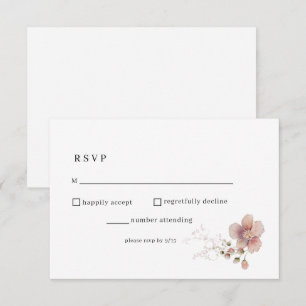 Watercolor Wildflower Wedding RSVP