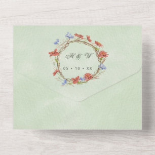 Watercolor wilflower rsvp anexou casamento tudo
