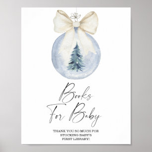 Watercolor Winter Books para bebê poster