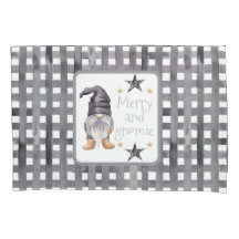 Watercolor Winter Gnomon Buffalo check Natal