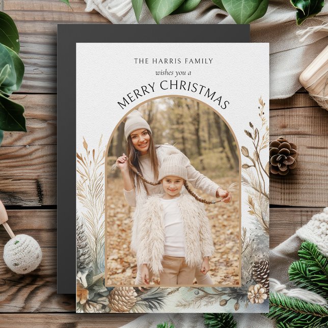 Watercolor Winter Pine Botanical Arch 1-Photo (Criador carregado)