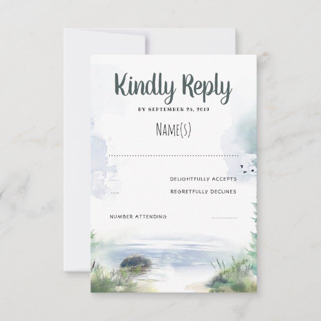 Waterfront Summer Wedding RSVP (Frente)