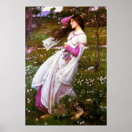 Waterhouse Windflower Poster