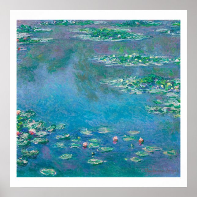 "WATERLILIES" CLAUDE MONET POSTER (Frente)