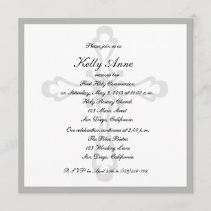 Watermark religioso da cruz do convite elegante