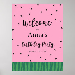 Watermelon Birthday - Poster de boas-vindas