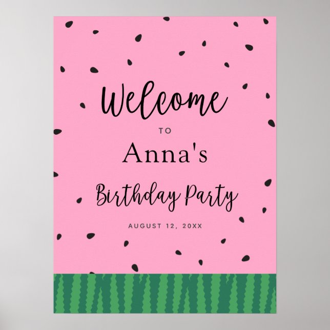 Watermelon Birthday - Poster de boas-vindas (Frente)