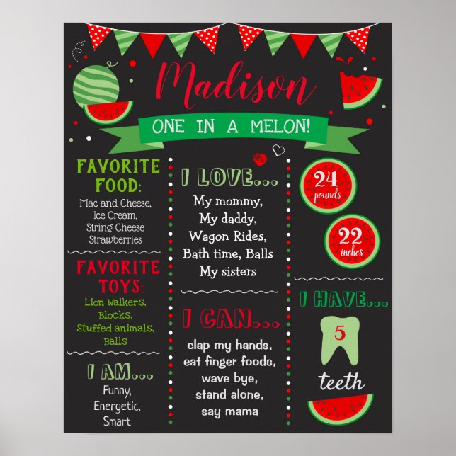 Watermelon Birthday - Sinal de Aniversário Poster (Frente)