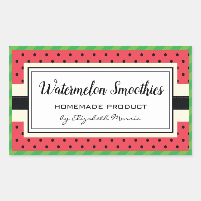 Watermelon smoothie, etiqueta de produto da fruta  (Frente)