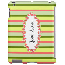 Watermelon Stripe Clássico, oval, "Name" horizonta