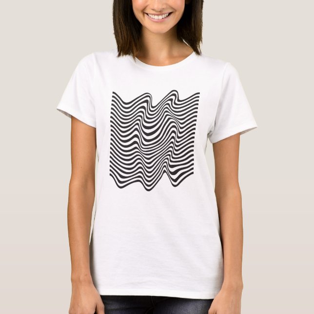 waves lines design T-Shirt (Frente)