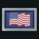 Waving American Flag Belt Buckle<br><div class="desc">O design é da arte original.</div>