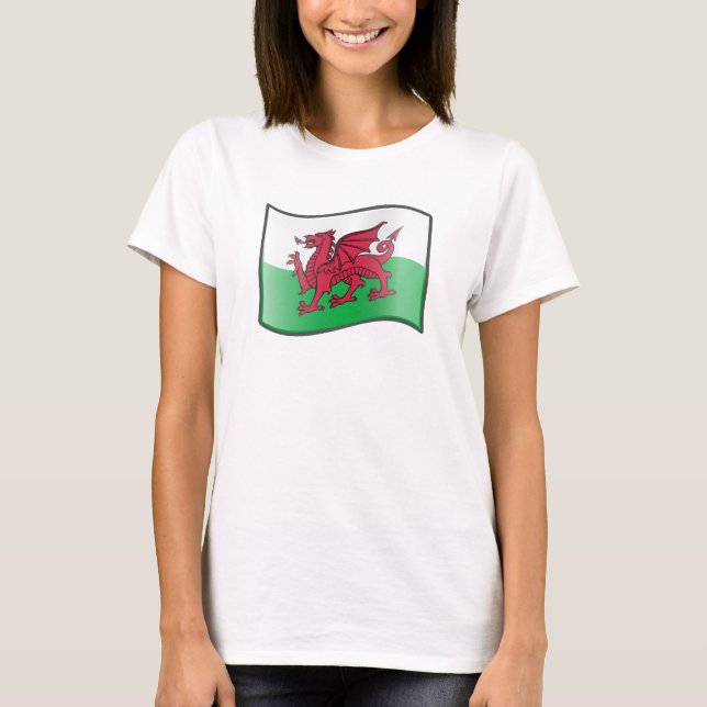 Waving Welsh Flag T-Shirt (Frente)