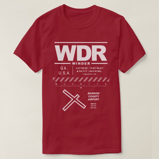 WDR T-Shirt do Aeroporto de Barrow (Frente do Design)