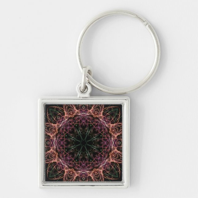 Web of Color Kaleidoscope Chaveiro (Frente)