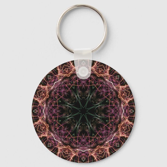 Web of Color Kaleidoscope Chaveiro (Frente)