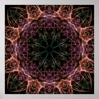 Web of Color Kaleidoscope Poster