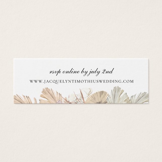 Website de Casamento Rustic Palm Frond RSVP (Frente)