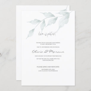 WEDDING Anúncio adiado O amor é paciente