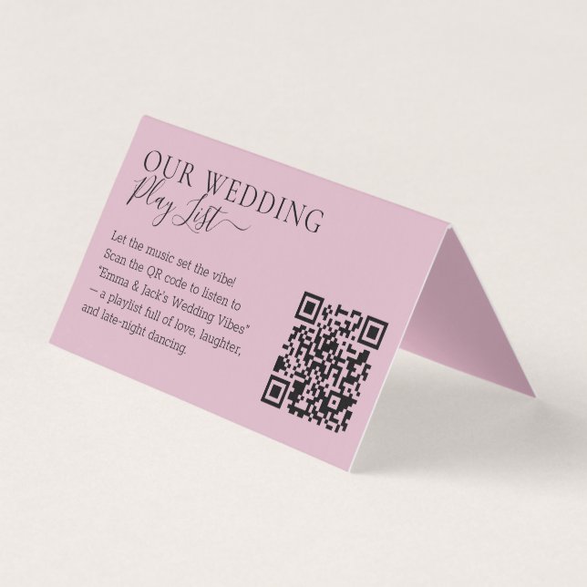 Wedding Blush Pink QR Code Playlist (Frente)