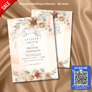 WEDDING Floral Pampas de Grass do Autumn Fall Terr