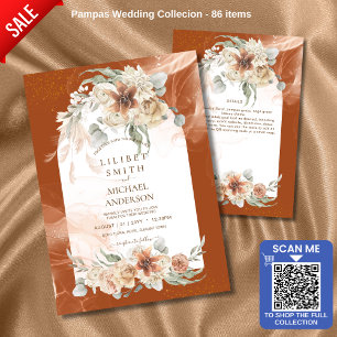WEDDING Floral Pampas de Grass do Autumn Fall Terr