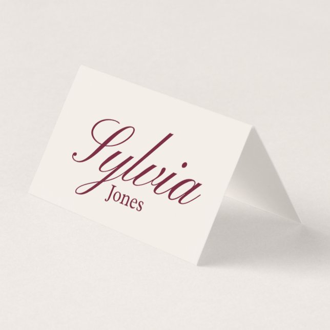 Wedding Foldable place card for dinner,engagement  (Frente)