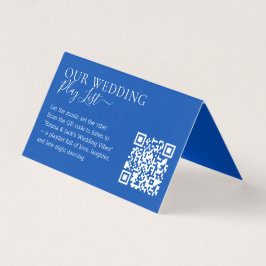 Wedding Formal Cobalt Blue QR Code Playlist