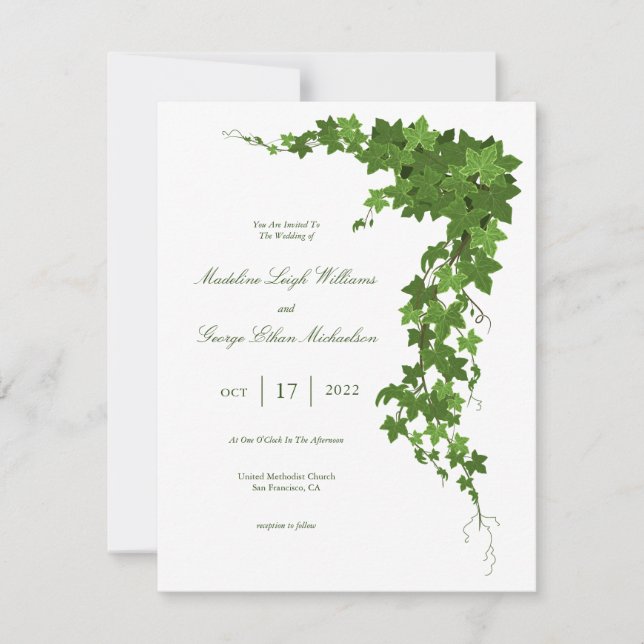 WEDDING Green Ivy Floral (Frente)