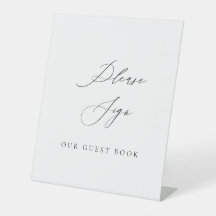 Wedding Guest Book Sign | Please Sign | Tabletop