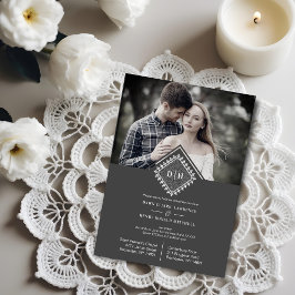 Wedding Initials Ornamental Lace Sophisticated