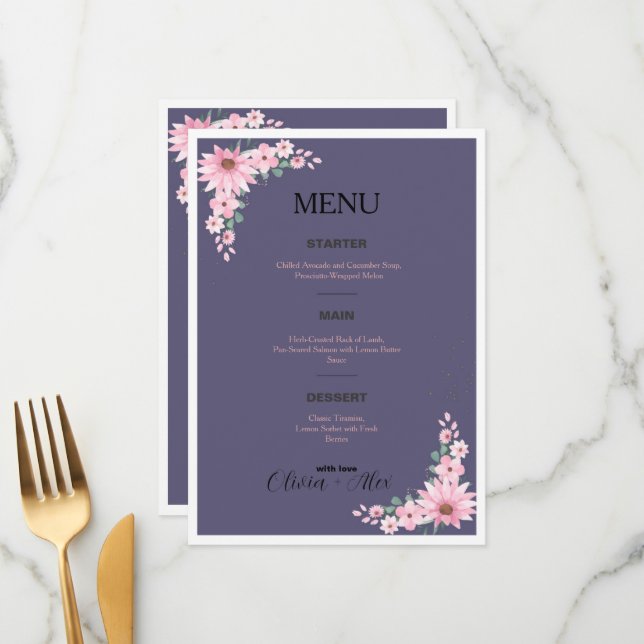 Wedding Menu (Frente/Verso In Situ)