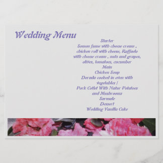 Wedding Menu