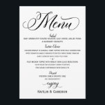 Wedding Menus | Tipografia moderna do luxo (preto)<br><div class="desc">Esta design de tipografia de realeza moderna / caligrafia mostra a palavra "Menu" no topo em um ajustado de texto negro luxuosamente elegante para um casamento real! A cor do design está definida como preta, mas você pode mudá-la para qualquer coisa que quiser alterando a cor de fundo. **HOW TO...</div>