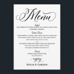 Wedding Menus | Tipografia moderna do luxo (preto)<br><div class="desc">Esta design de tipografia de realeza moderna / caligrafia mostra a palavra "Menu" no topo em um ajustado de texto negro luxuosamente elegante para um casamento real! A cor do design está definida como preta, mas você pode mudá-la para qualquer coisa que quiser alterando a cor de fundo. **HOW TO...</div>