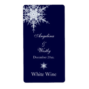 Wedding na etiqueta do vinho do inverno