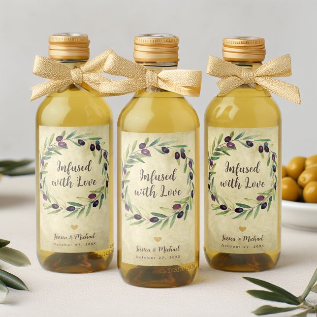 Wedding Olive Oil Wreath Infused with Love Vintage (Criador carregado)
