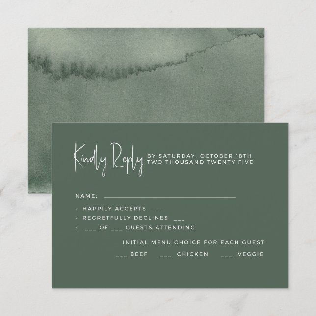 Wedding RSVP Card. (Frente/Verso)