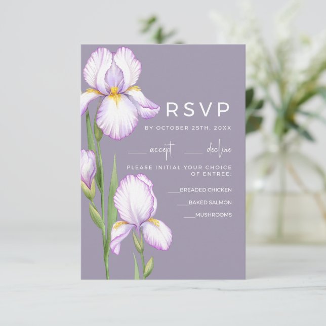 Wedding RSVP Cards (Em pé/Frente)