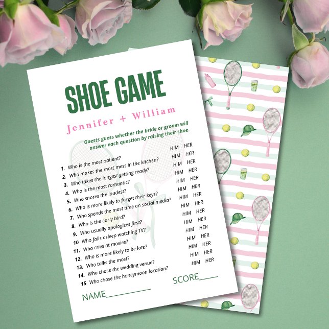 Wedding Shoe Game Tennis Bridal Shower Game (Criador carregado)