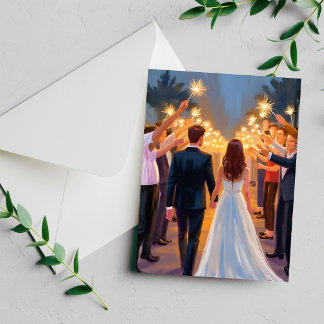 Wedding Sparklers | Marriage Celebration Card