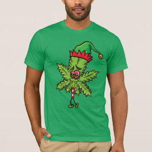 Weed Christmas Elf T-Shirt