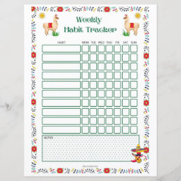 Weekly Habit Tracker Printable - Edição Lama