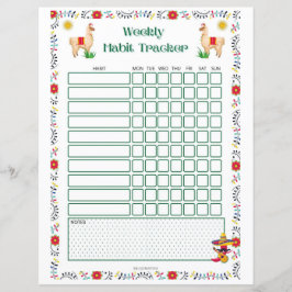 Weekly Habit Tracker Printable - Edição Lama